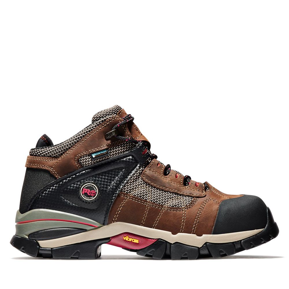 Bocanci De Muncă Timberland Barbati Maro/Negrii - Pro® Hyperion Mid Alloy Toe - Romania - FQUTRP436